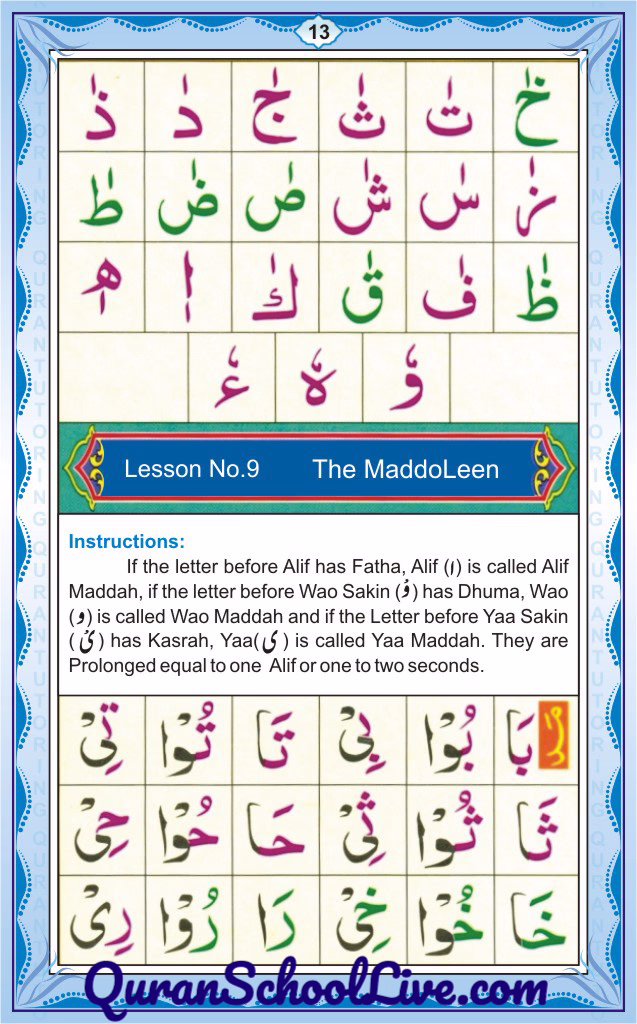 QuranSchoolLive.com Noorani Qadia Page No.13
