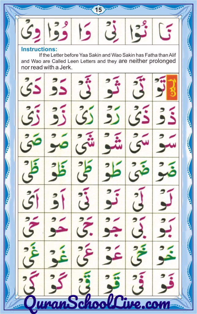 QuranSchoolLive.com Noorani Qadia Page No.15