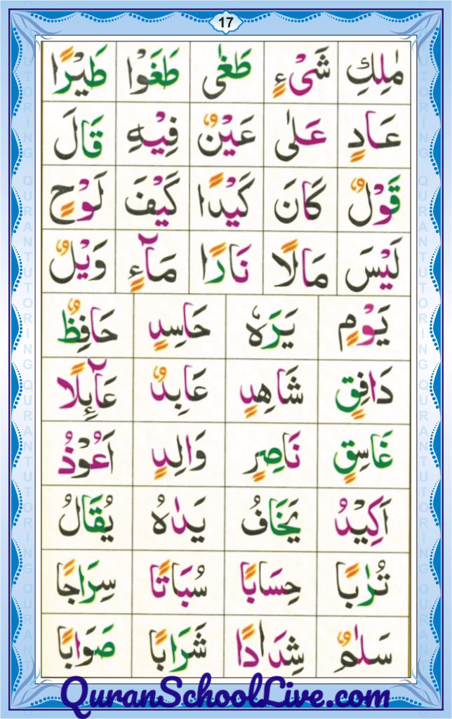 QuranSchoolLive.com Noorani Qadia Page No.17
