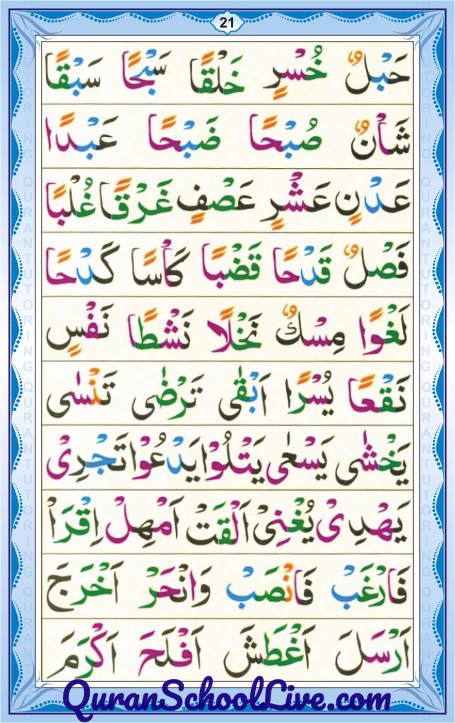 QuranSchoolLive.com Noorani Qadia Page No.21